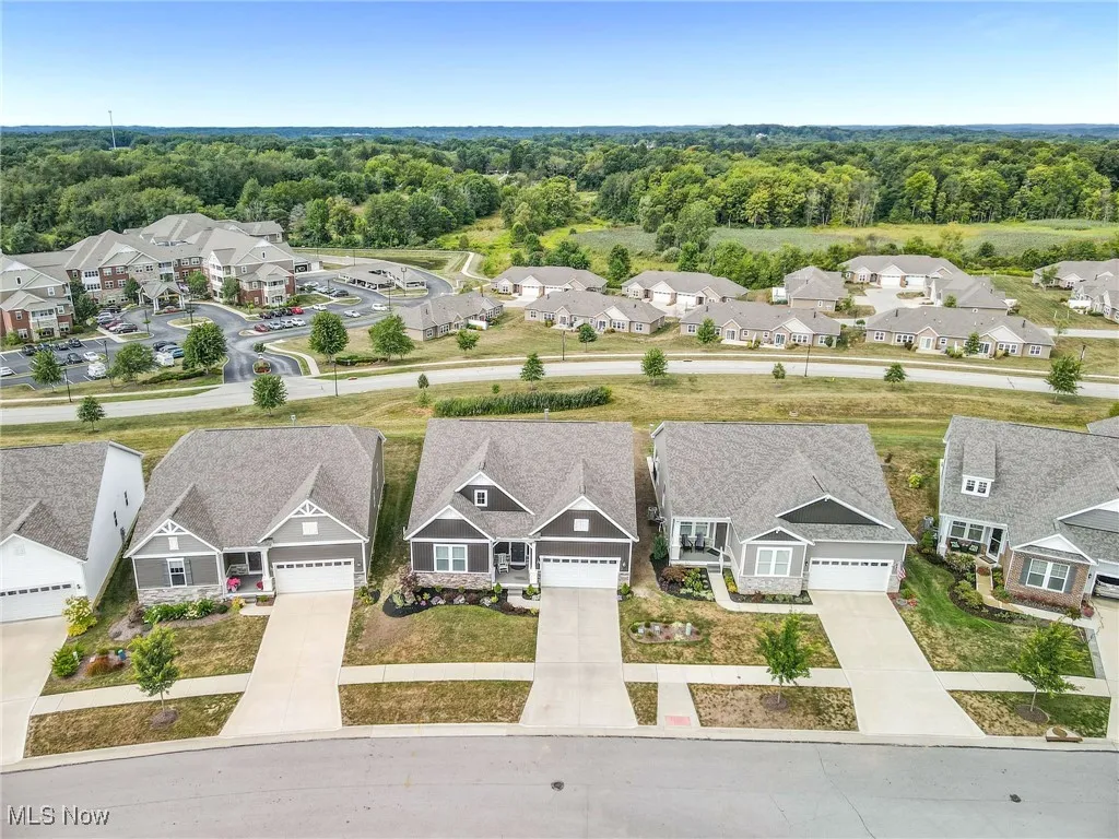 Aerial view of residential area