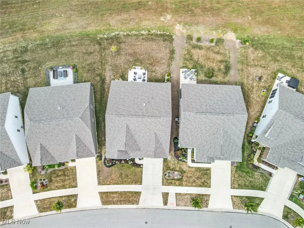 Aerial view of residential area