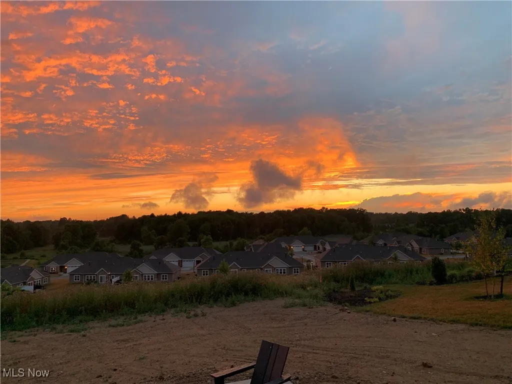 At dusk of a residential view