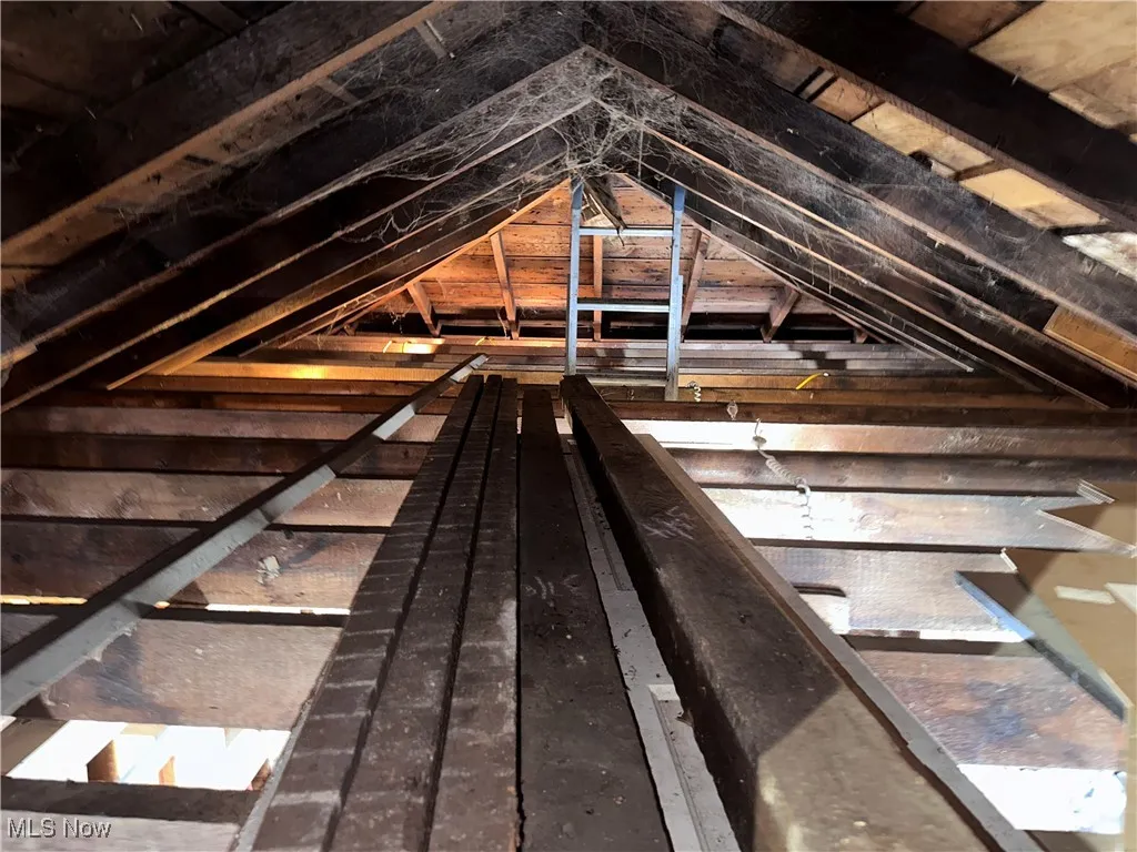 View of unfinished attic