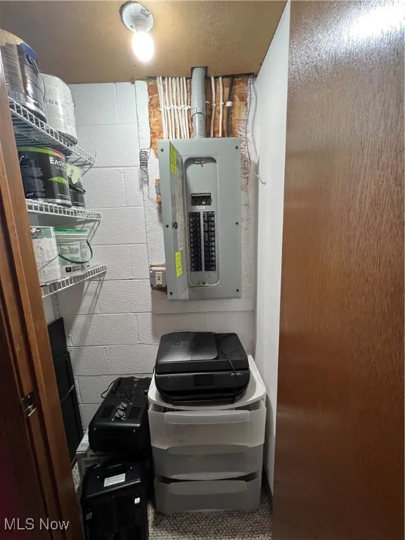 Utility room featuring electric panel