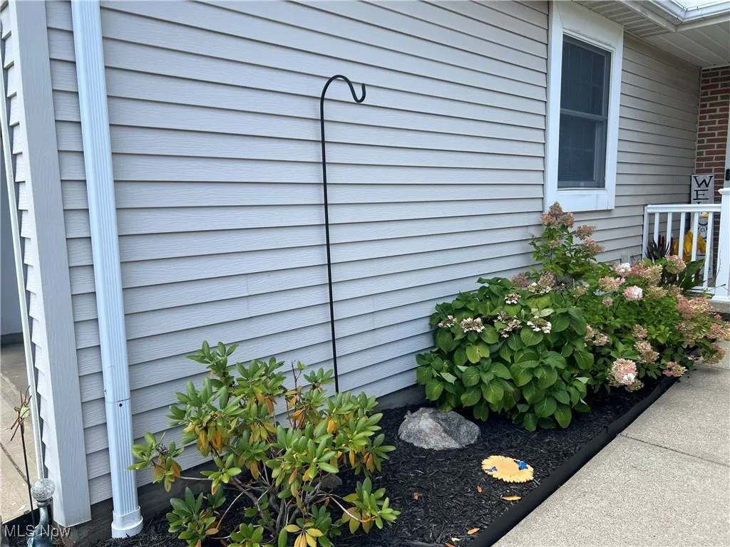 View of landscaping at home's entryway