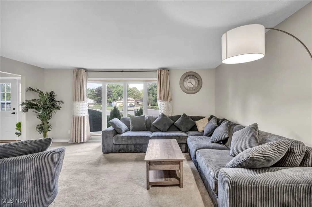 View of carpeted living area