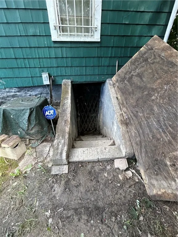 Cellar to basement outside of the house