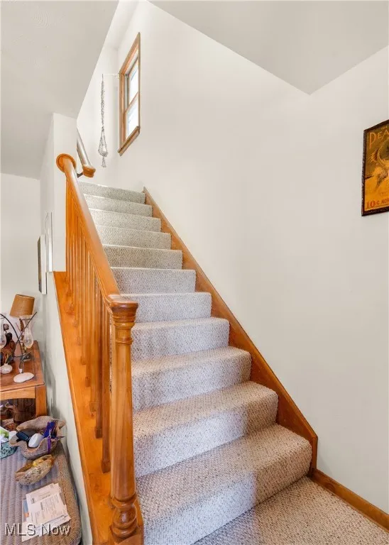Stairs with baseboards