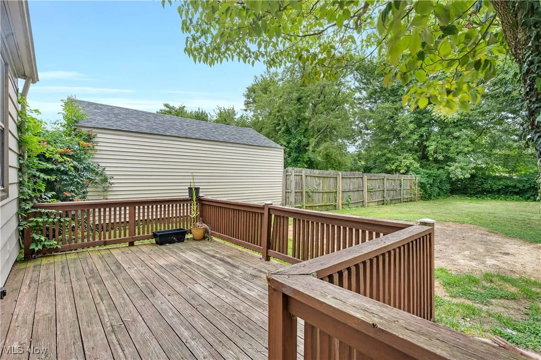 View of wooden deck