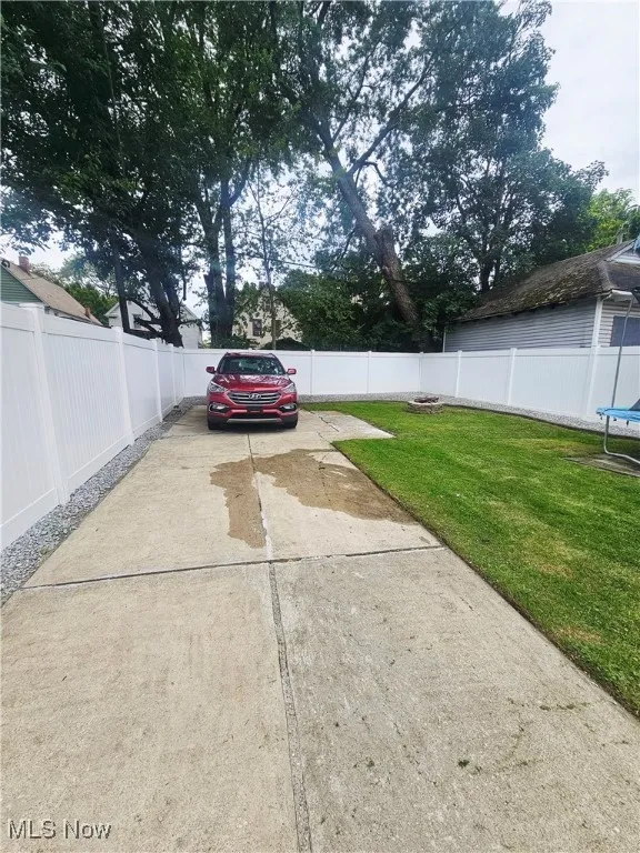 Privacy fenced in back yard
