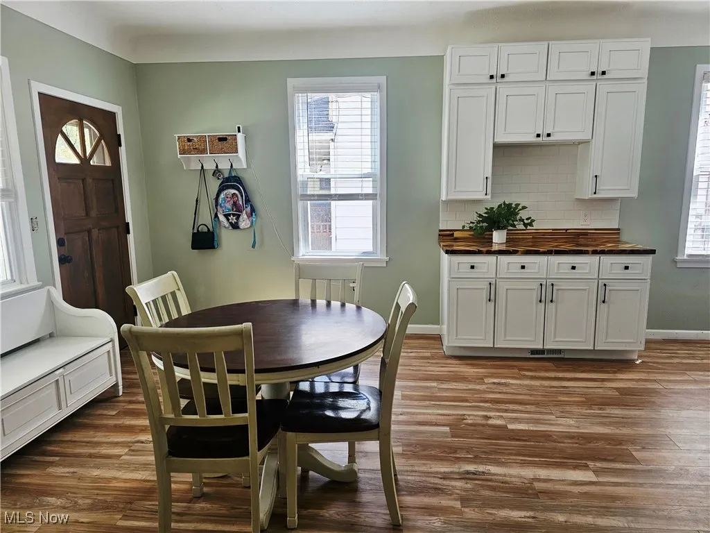 Front entry into dining area