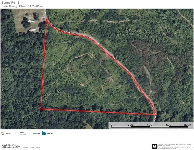 Map / location with property boundaries highlighted