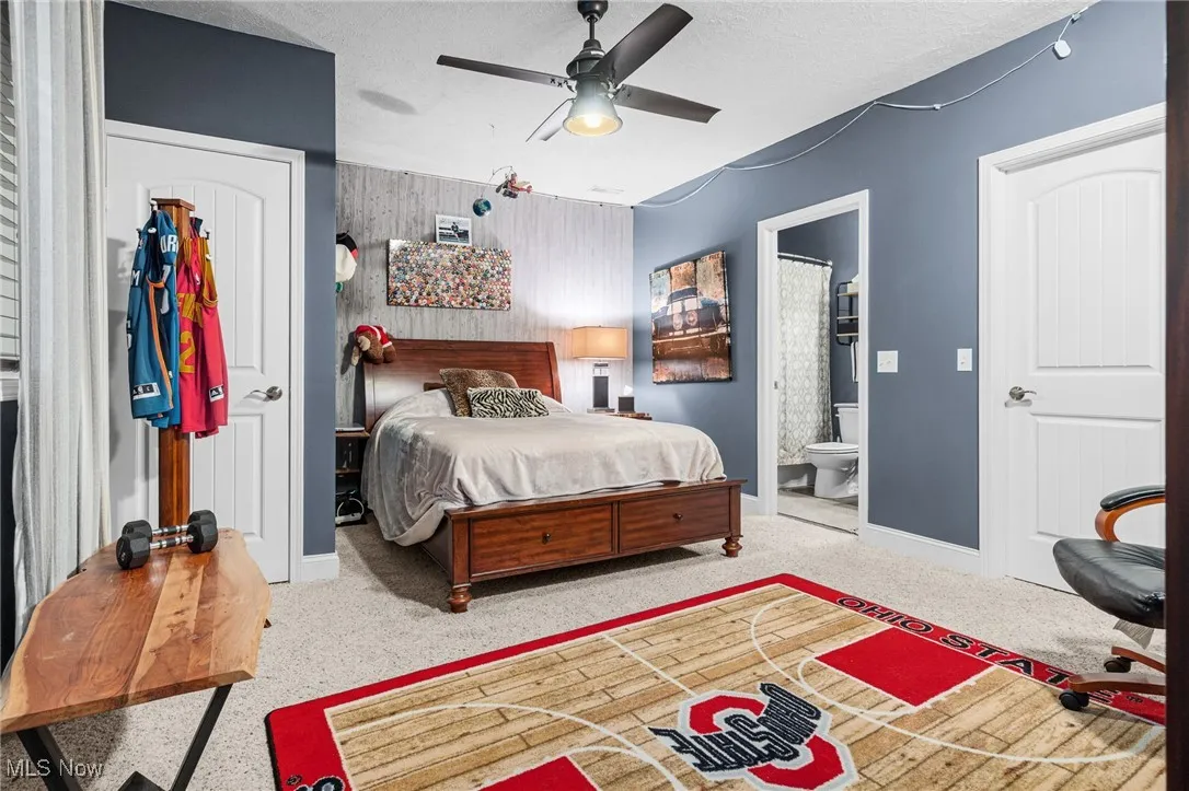 Lower level bedroom with egress window, large closet and it's own full bath