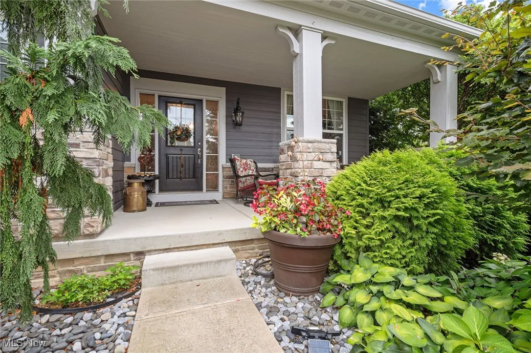 Adorable front entry and patio