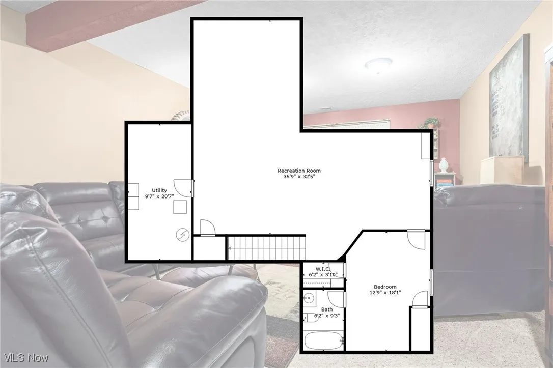 Floor plan for lower level
