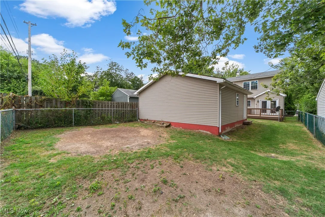 Fenced in back yard