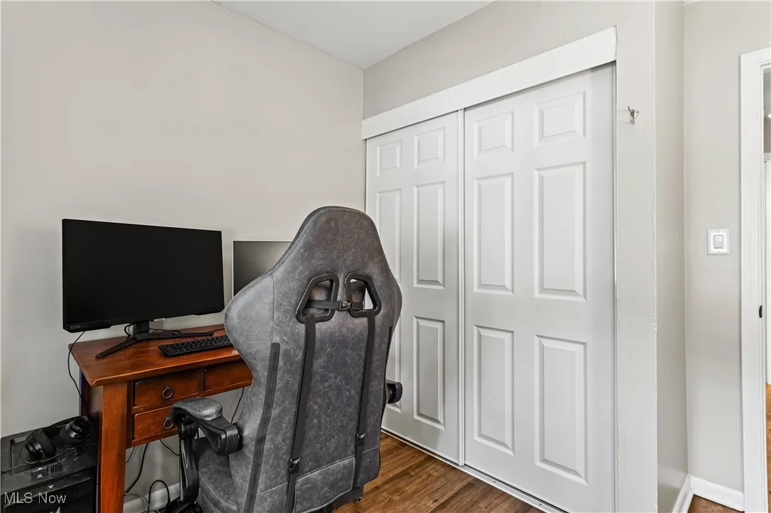 Office featuring wood finished floors