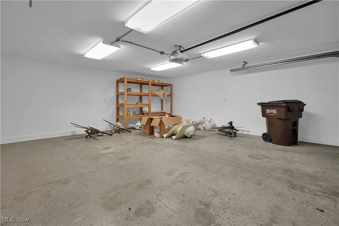 Garage with baseboards
