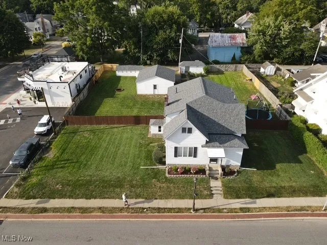 View from above of property