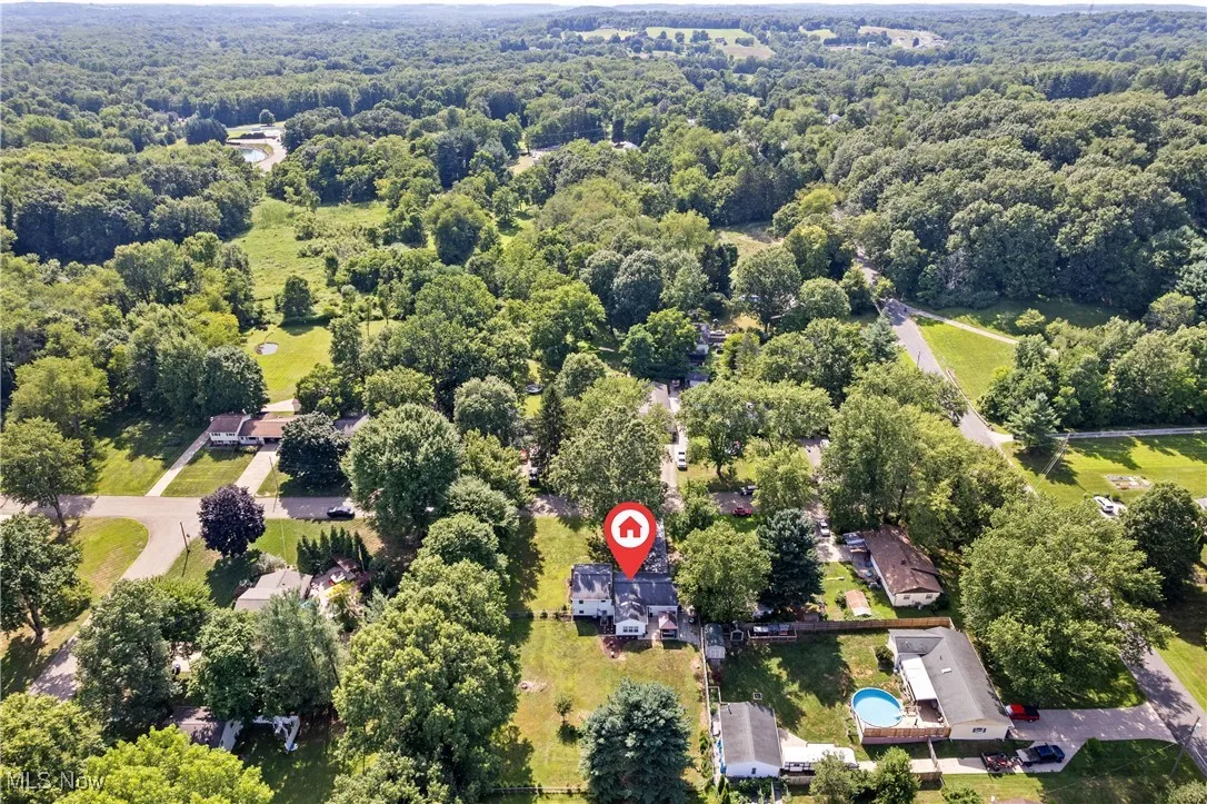 Aerial overview of property's location