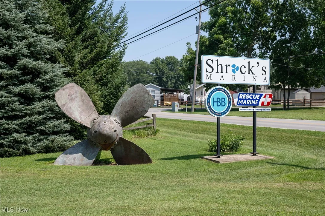 Shrock's Marina sign