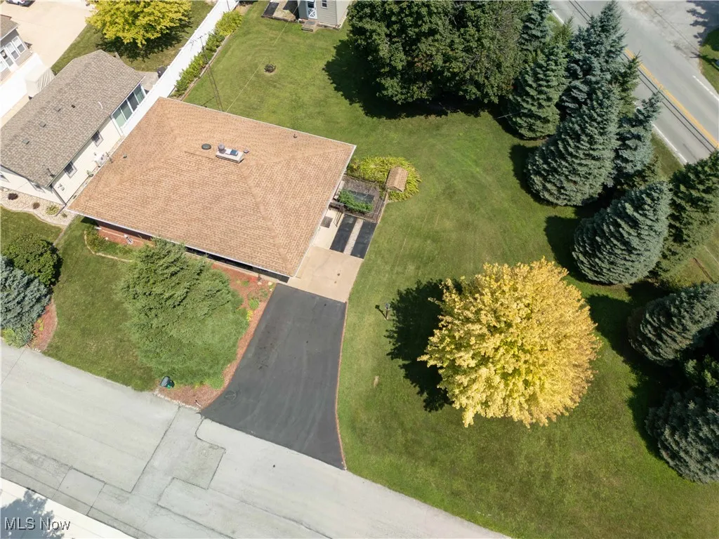 View from above of property