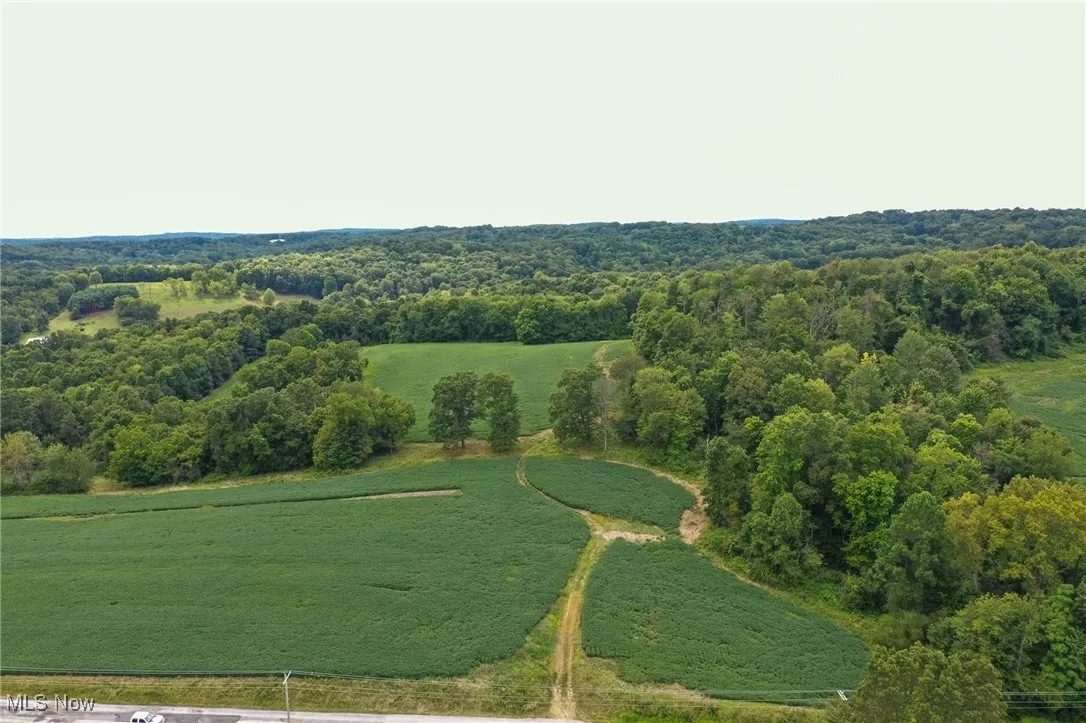 Aerial view of sparsely populated area