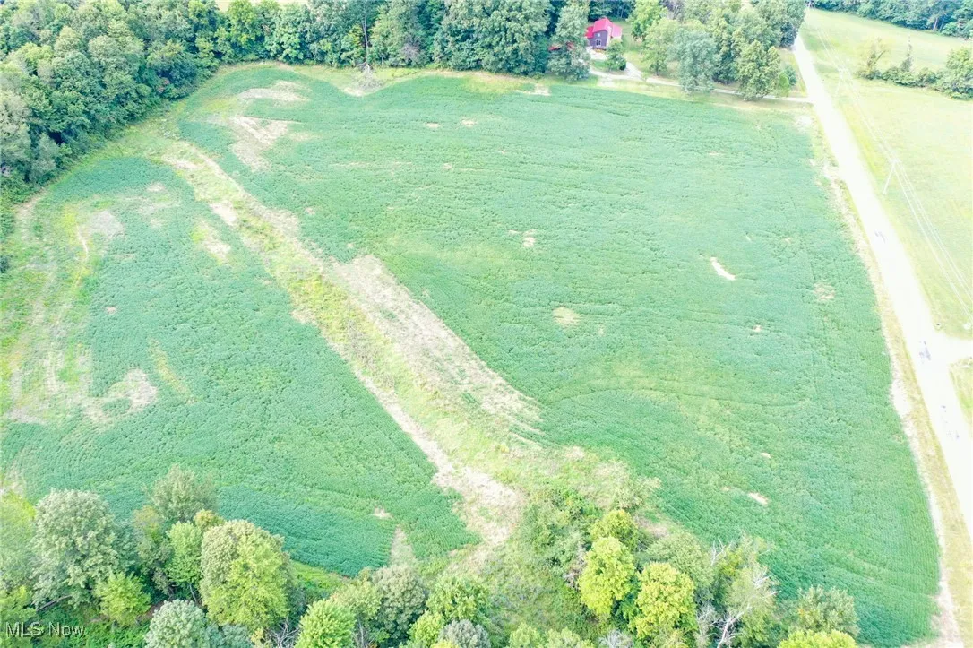 Aerial view of sparsely populated area