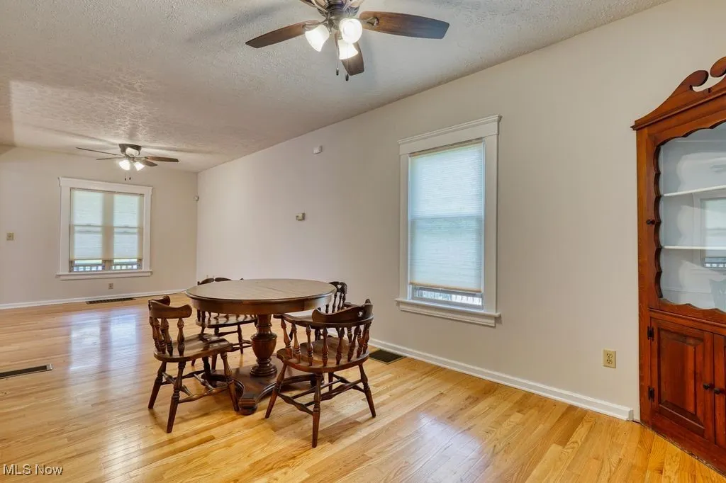 Looking into the living room from the dining room.