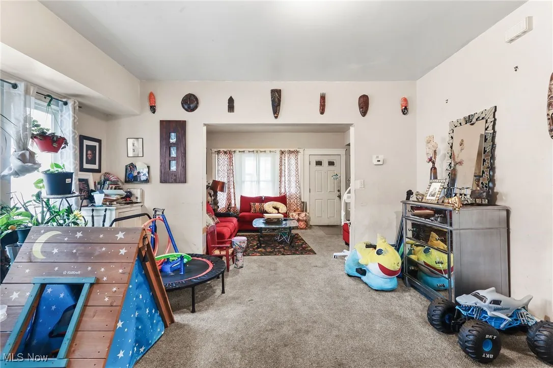 Rec room featuring carpet floors