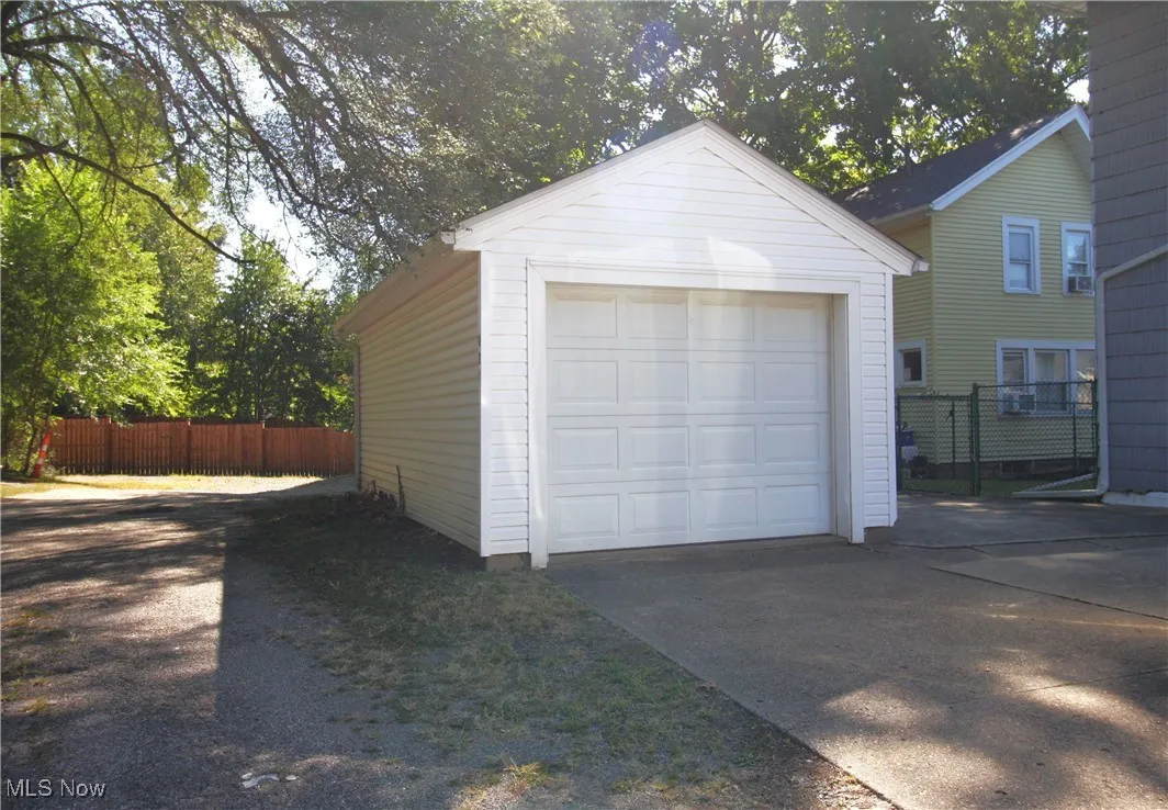 Detached garage.