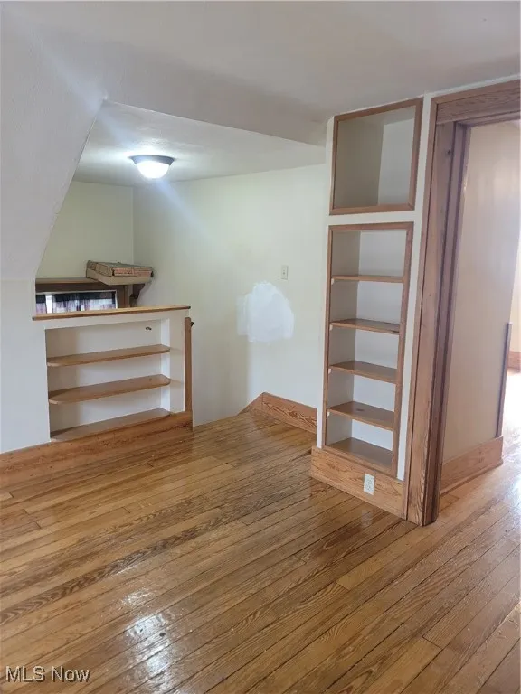 Bonus room featuring light wood-style flooring
