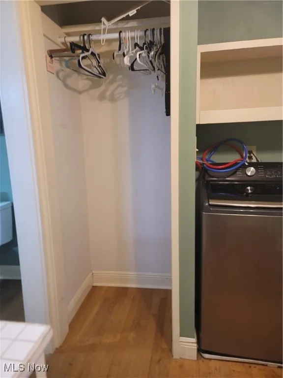 Closet featuring washer / clothes dryer