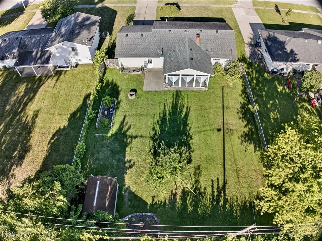 View from above of property