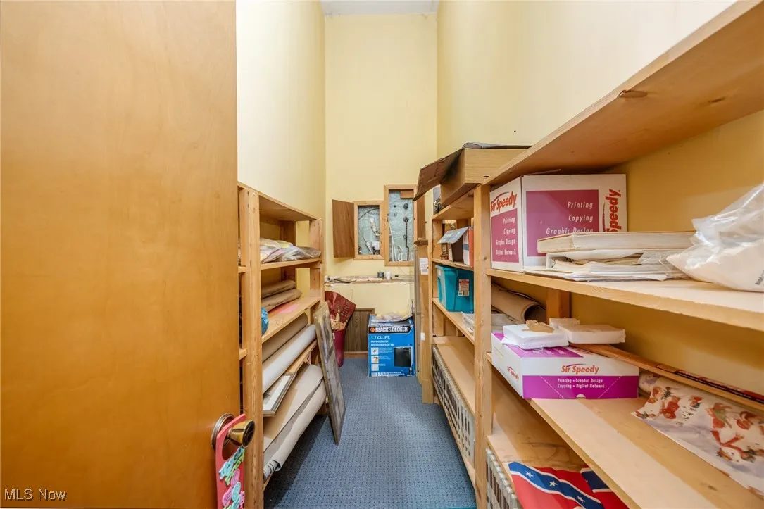 View of storage and access to baptismal operational panel