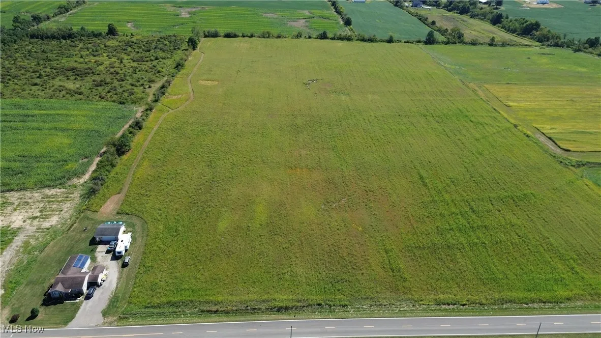 Aerial view of sparsely populated area