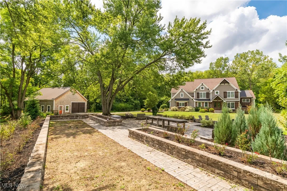 Your own private bocce court off the fire pit and raised patio out front.