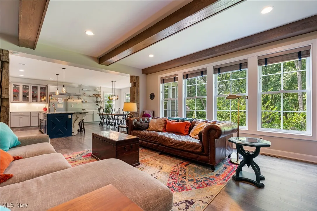 Fantastic large windows to the rear in the great room.