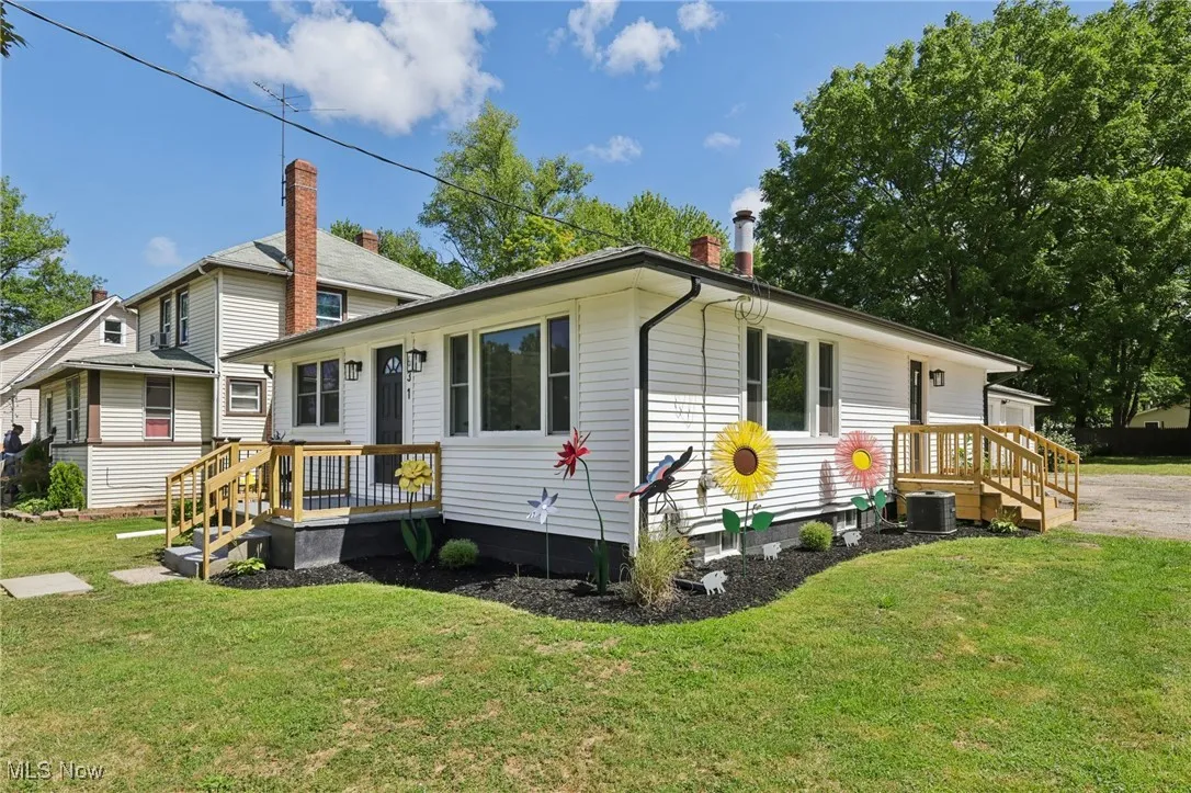 View of front of home with a front lawn