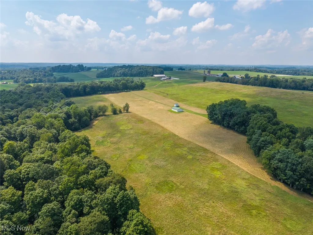 Aerial view of sparsely populated area