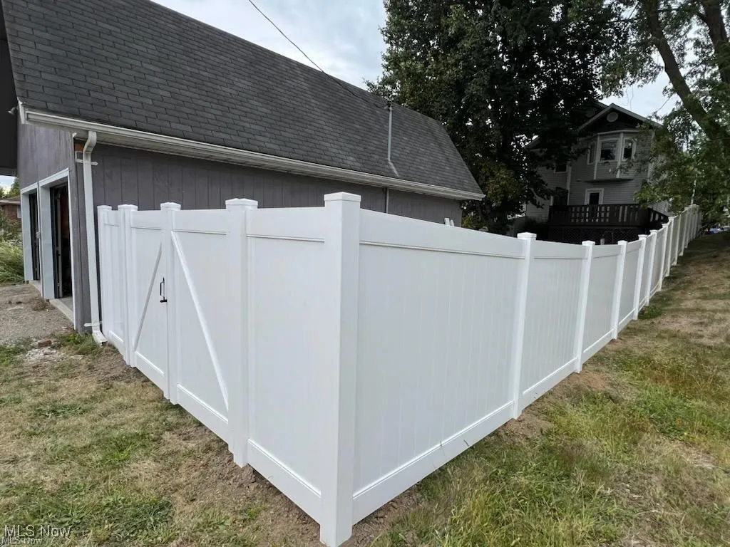 Back of property and fence