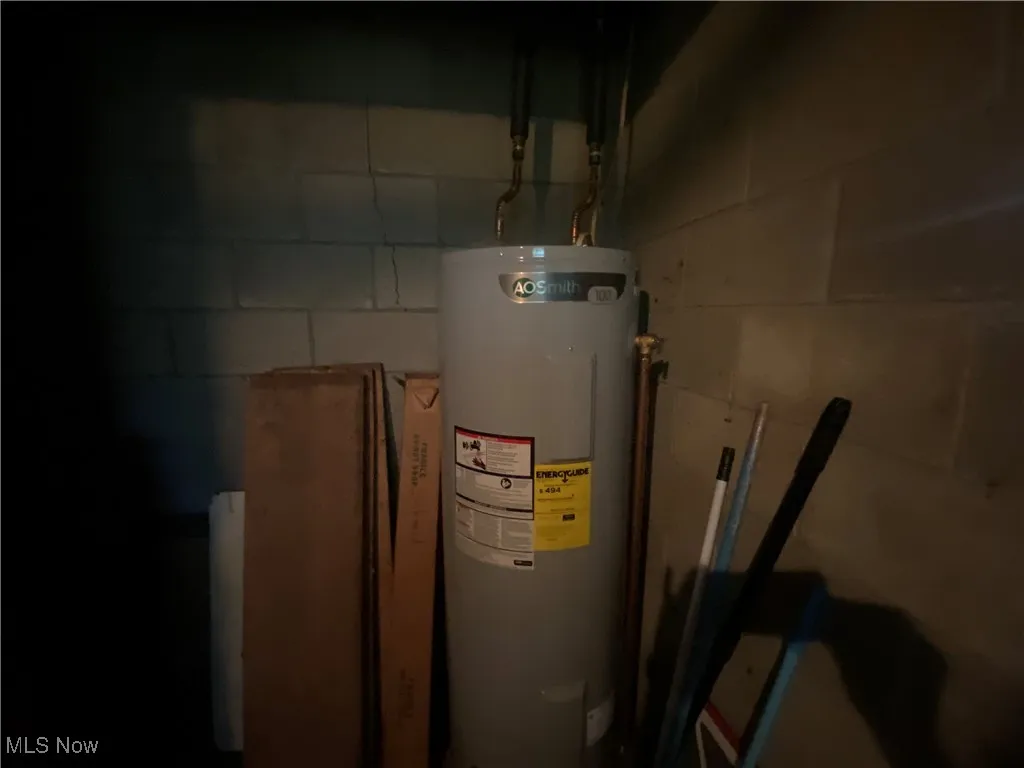 Utilities featuring electric water heater