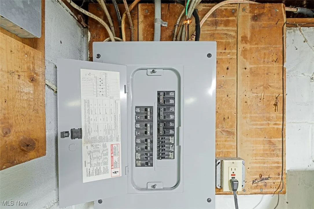 Utility room with electric panel