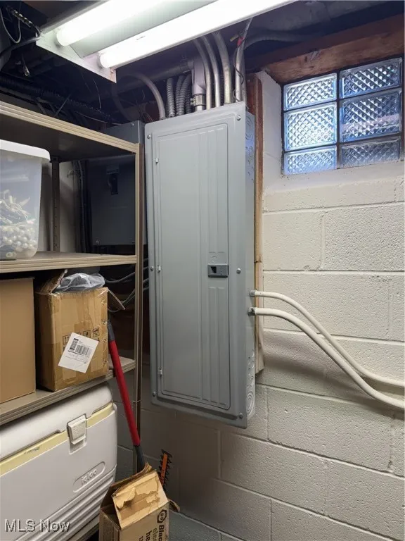 Utility room featuring electric panel