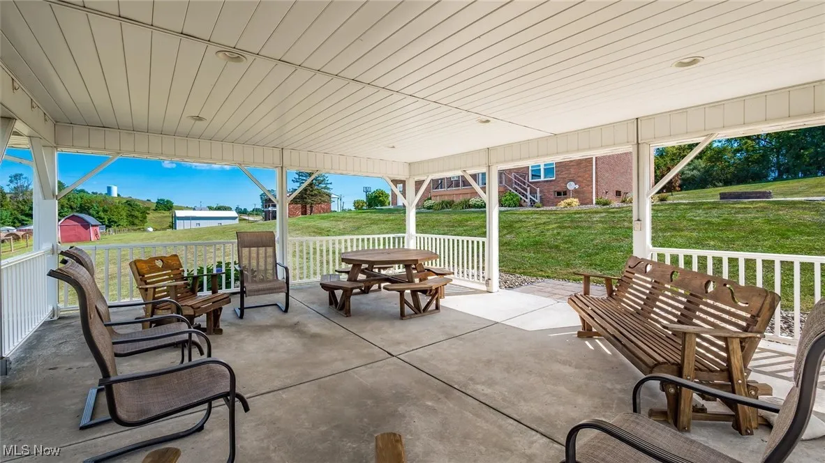 View of patio featuring outdoor dining space