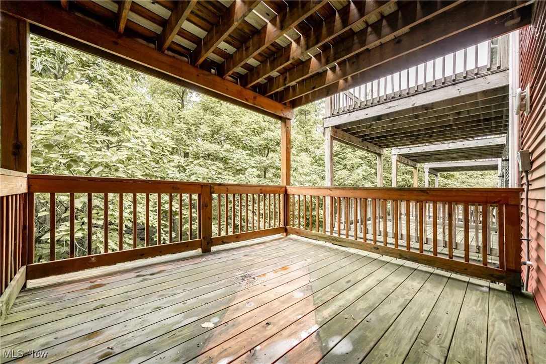 View of wooden deck