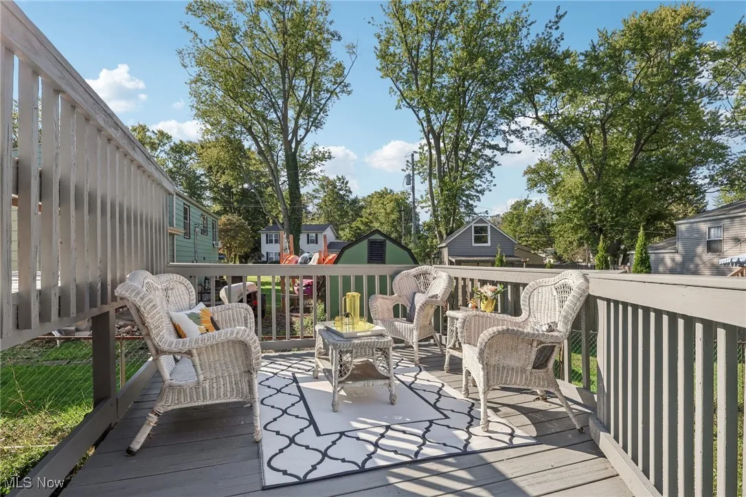 View of wooden deck