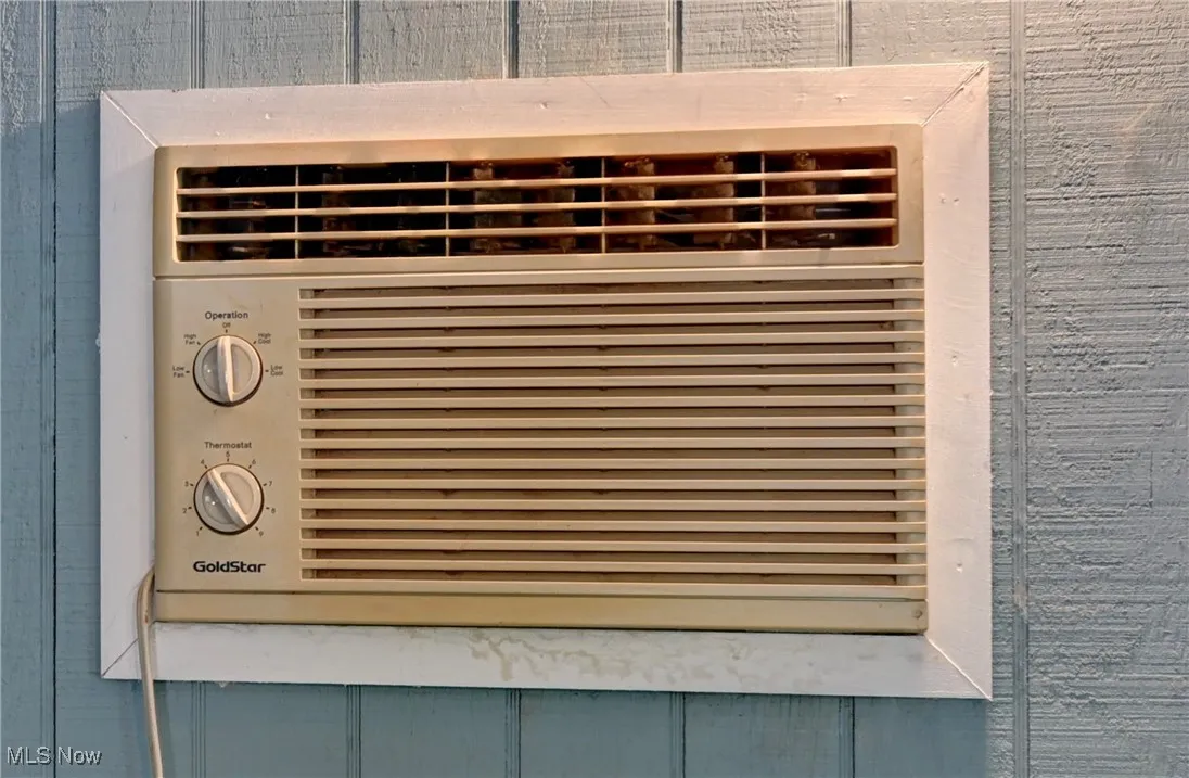 Detailed view of a wall mounted AC