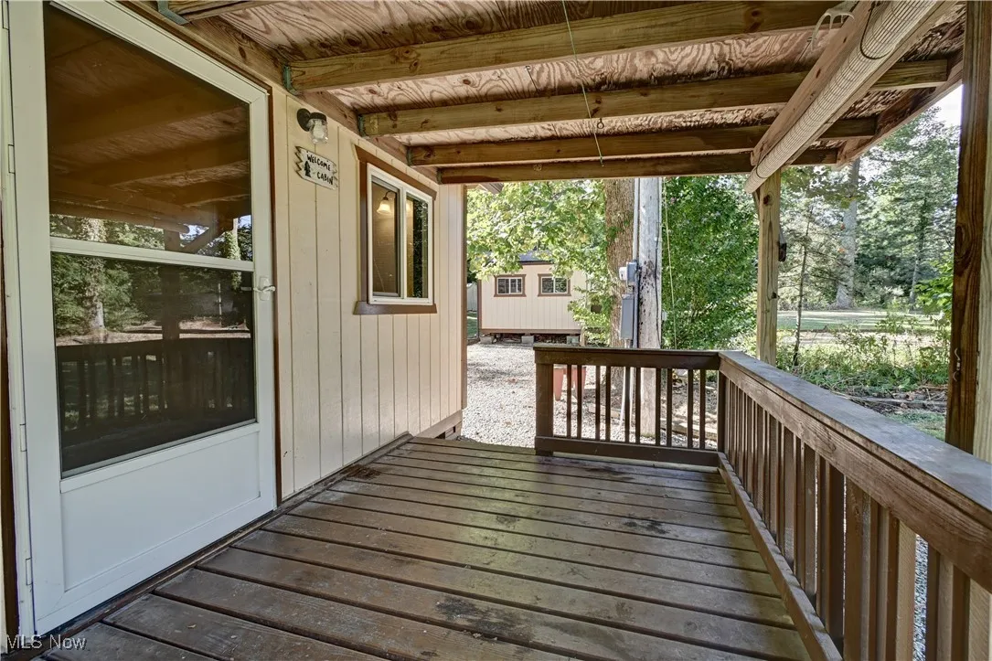 View of wooden deck