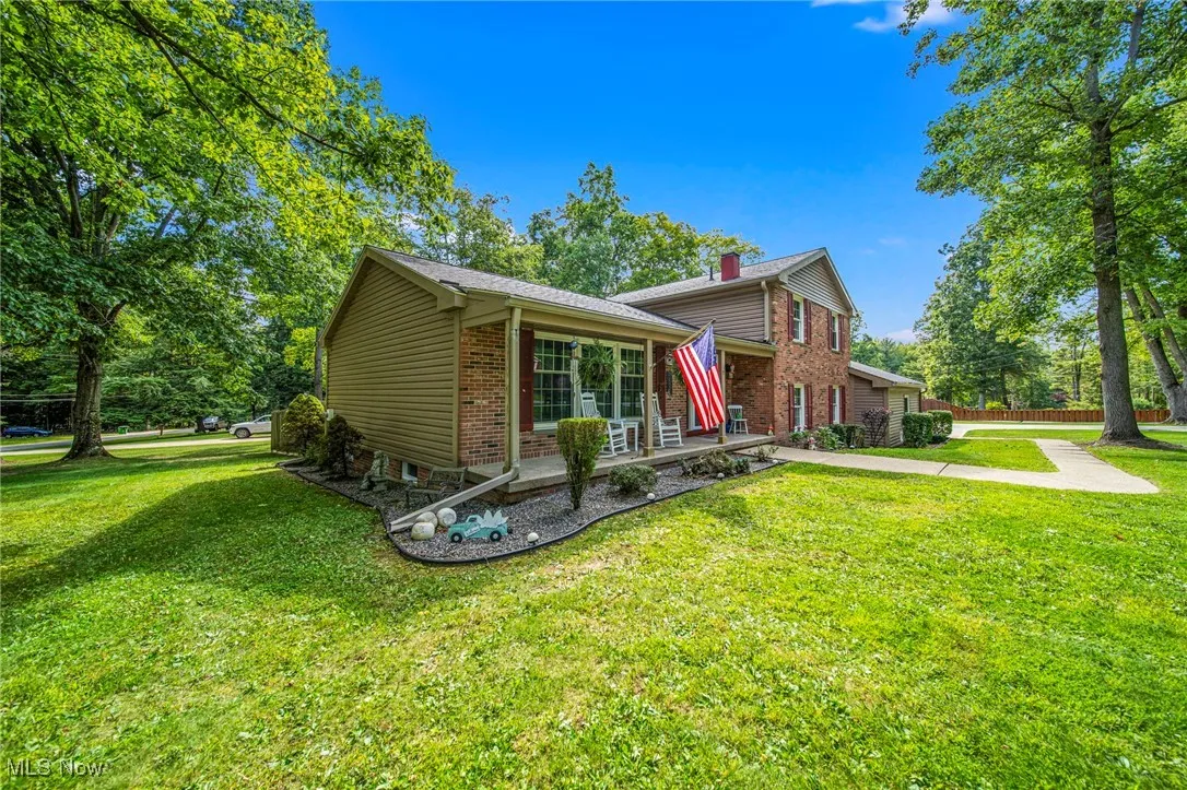 Side view of property