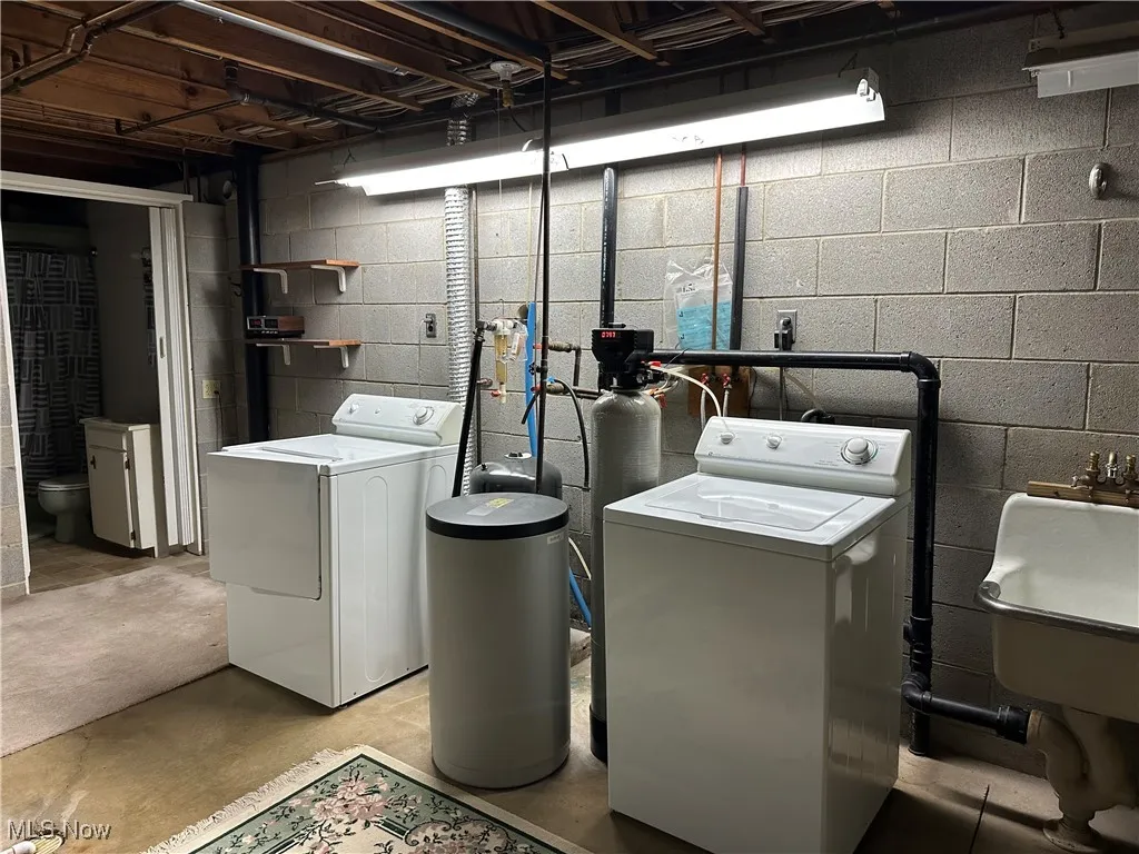 Laundry room featuring independent washer and dryer
