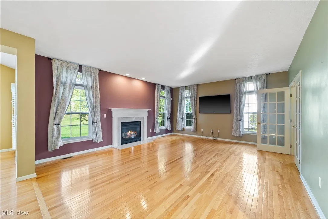 Living room with gas fireplace
