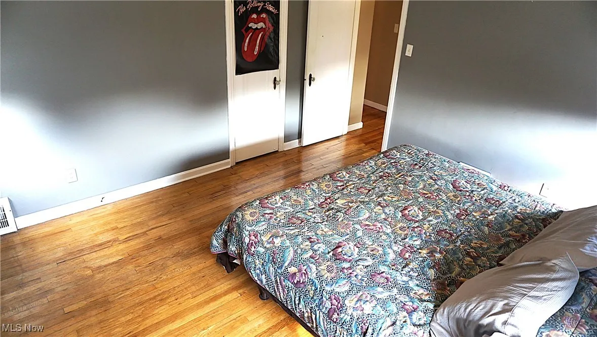 Bedroom with light wood-type flooring
